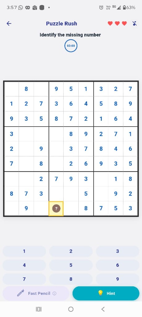 Puzzle Rush mode in Skill Arena